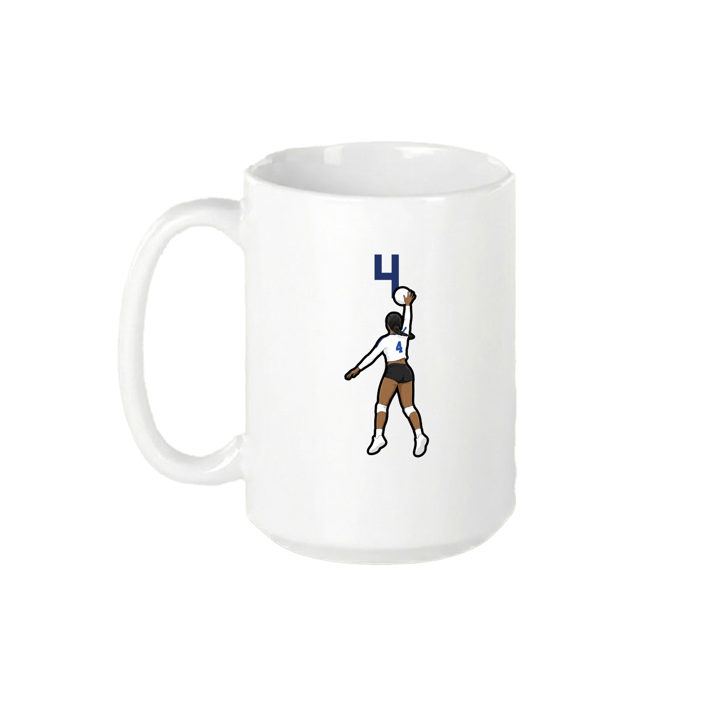 15oz Coffee Mug — Number Top in White
