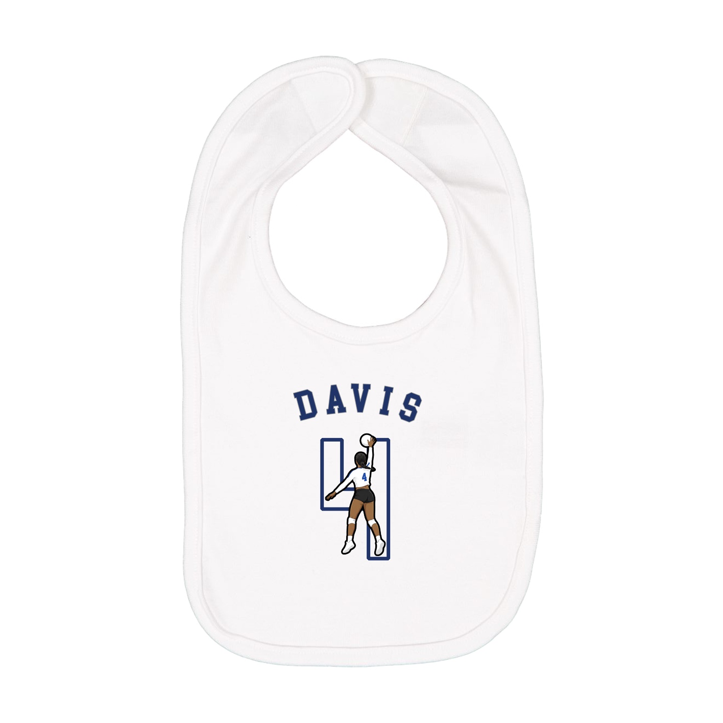 Infant Bib — Shirsey Arch in White