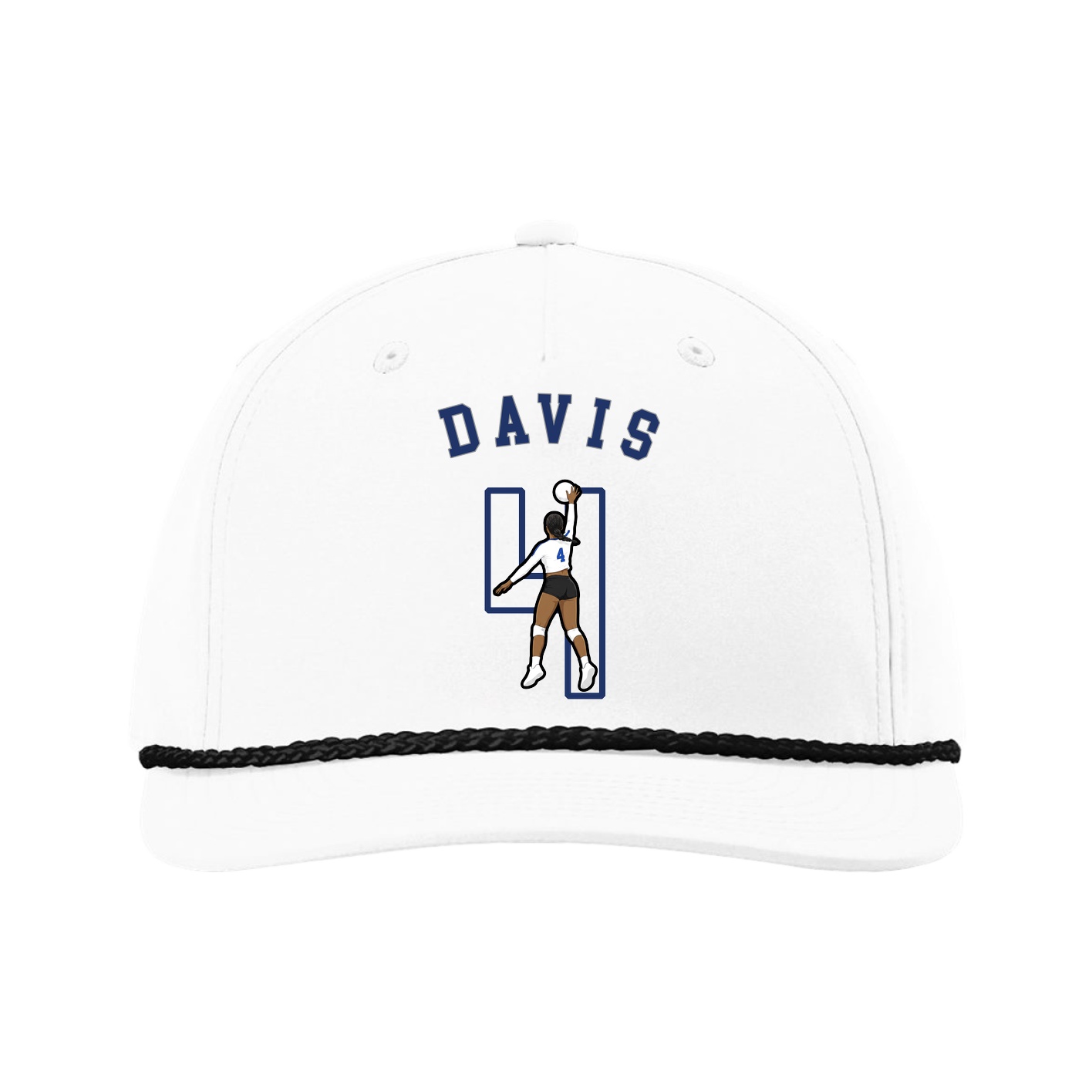 Five-Panel Classic Rope Cap — Shirsey Arch in White