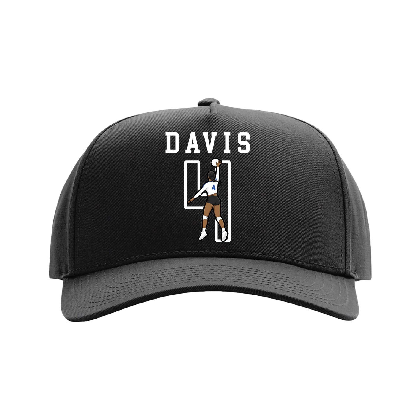 Full Fabric Five-Panel Champ Cap — Shirsey in Black
