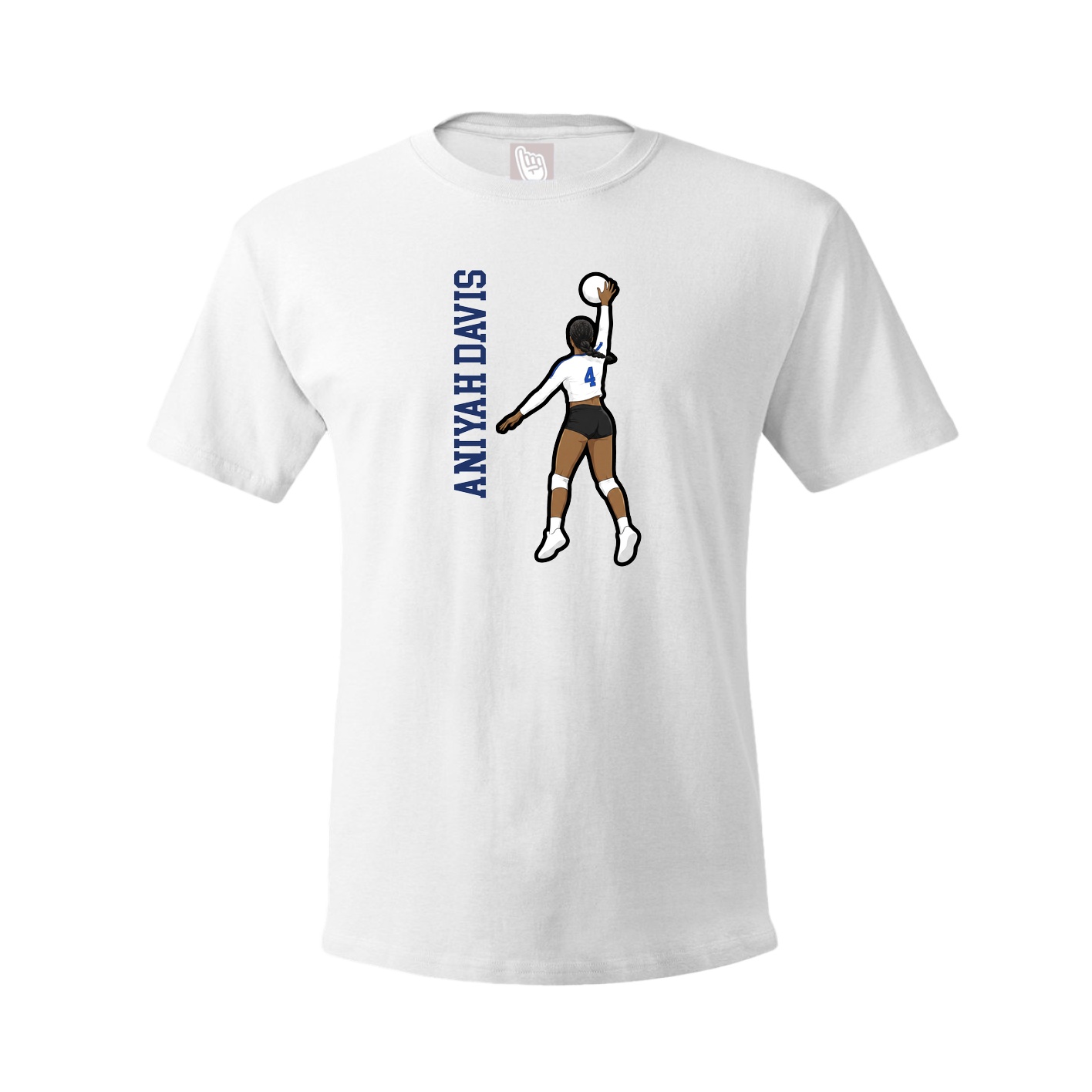 Youth Tee — Name Vertical in White
