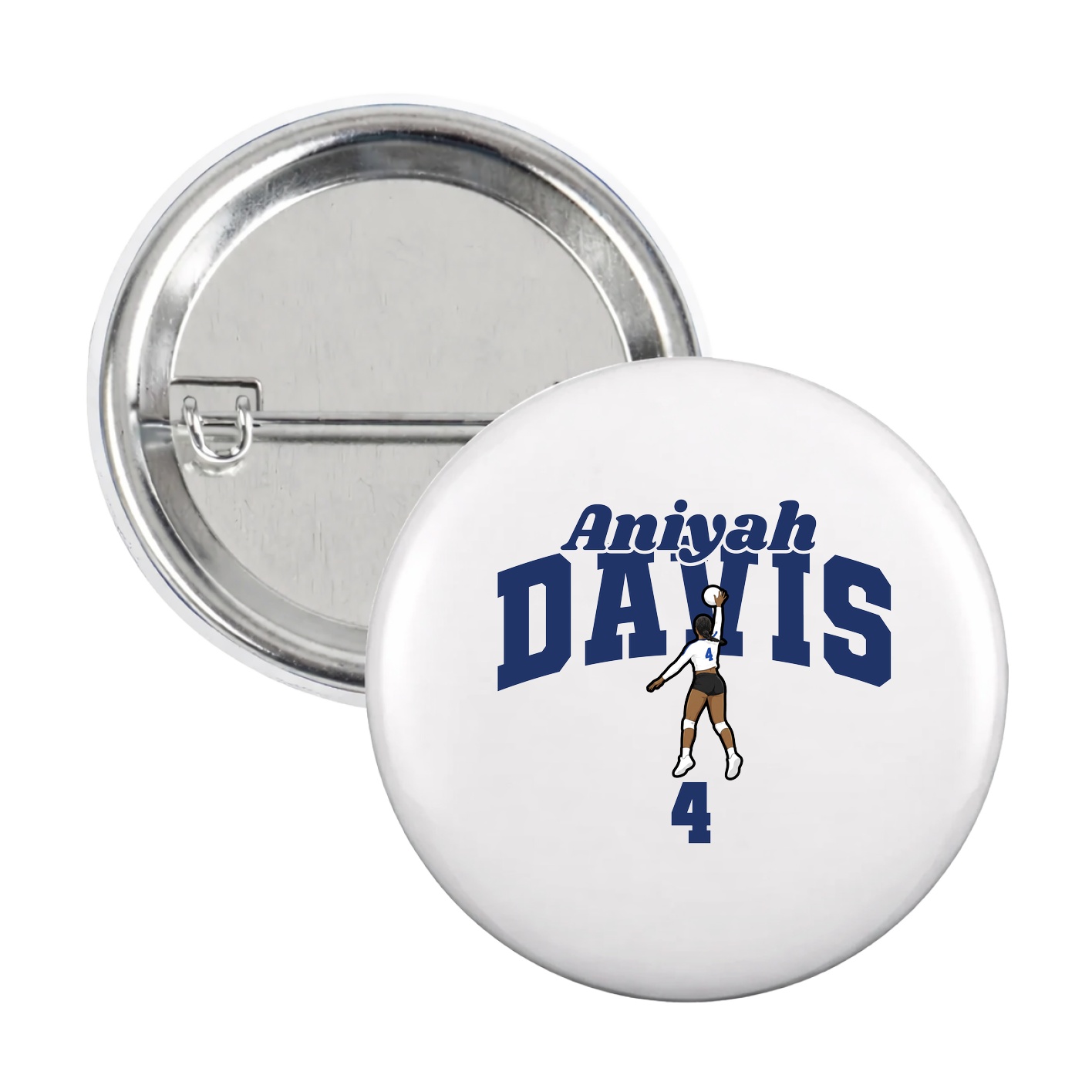 Game Day Button — Signature Arch in White