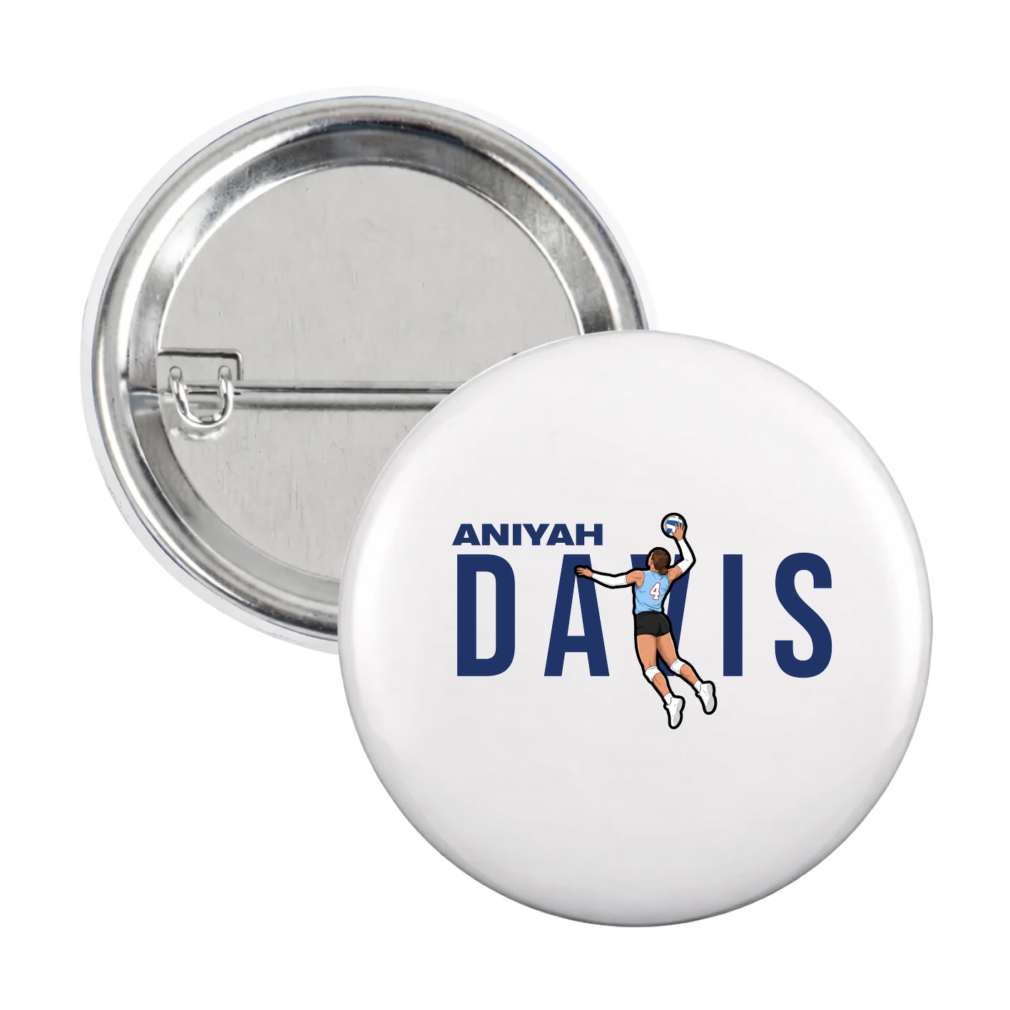 Game Day Button — Player Name in White