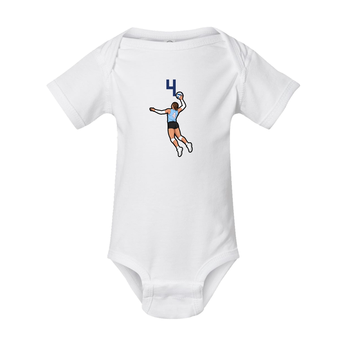 Baby Onesie — Number Top in White