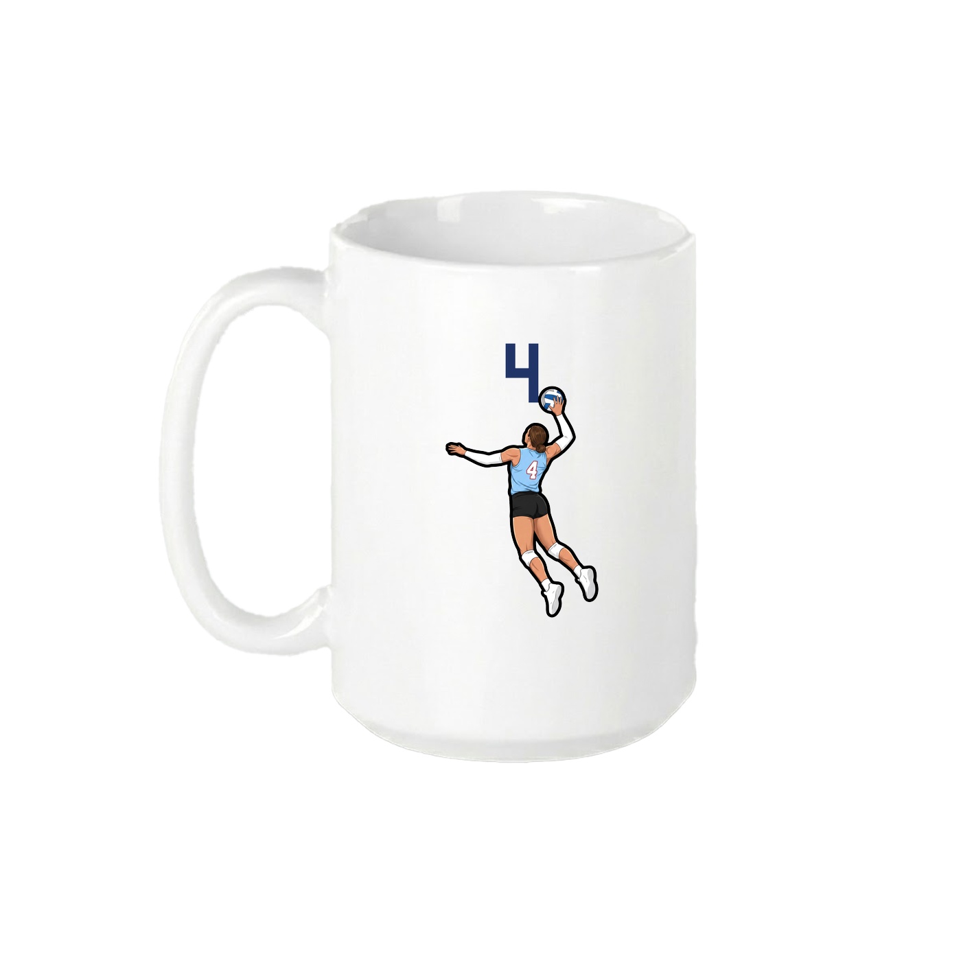 15oz Coffee Mug — Number Top in White