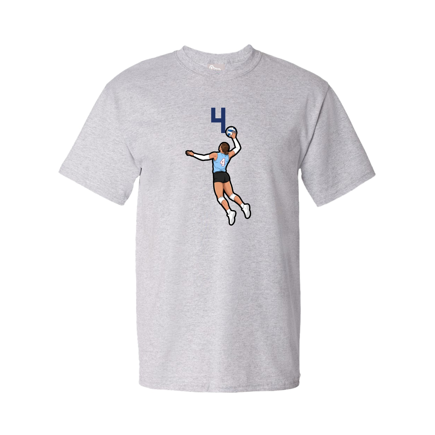 Youth Tee — Number Top in Grey
