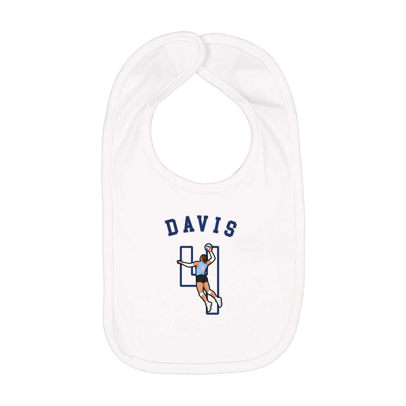 Infant Bib — Shirsey Arch in White