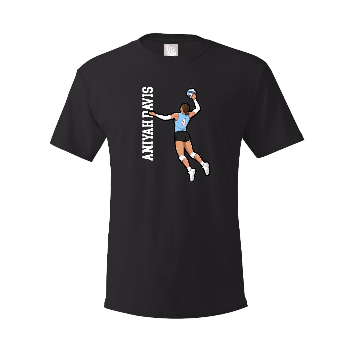 Youth Tee — Name Vertical in Black
