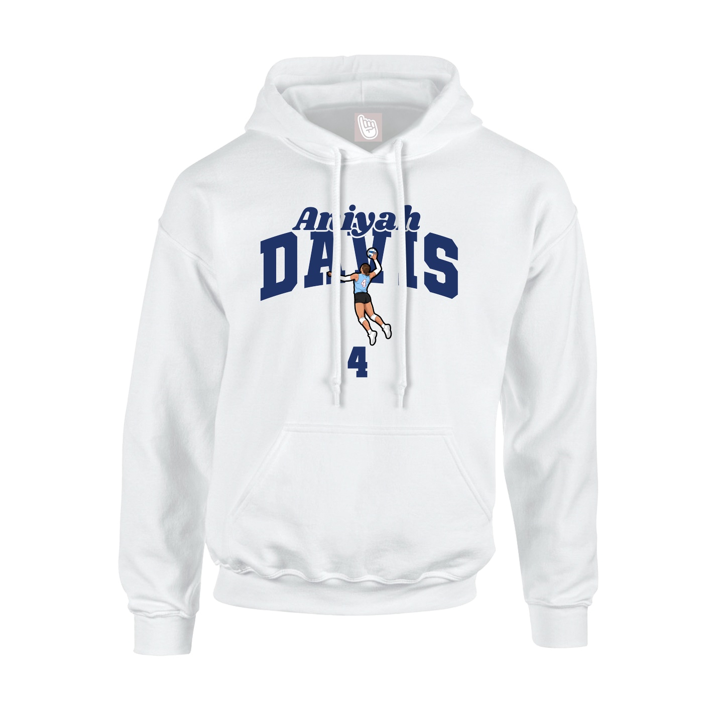 Youth Hoodie — Signature Arch in White