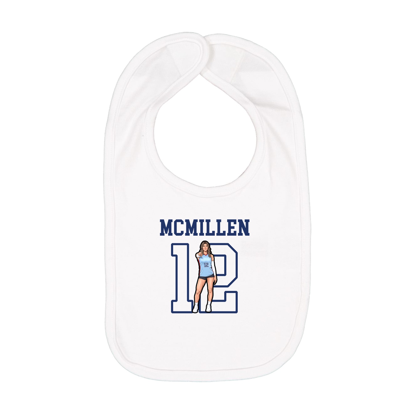 Infant Bib — Shirsey in White