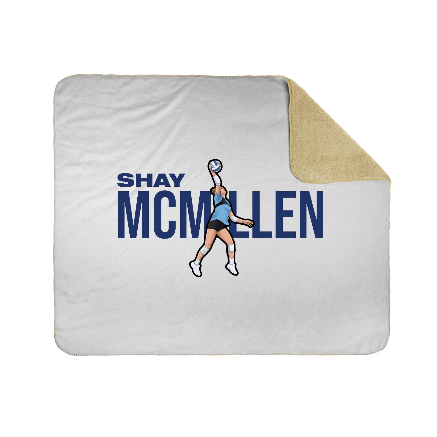 Throw Blanket — Player Name in White
