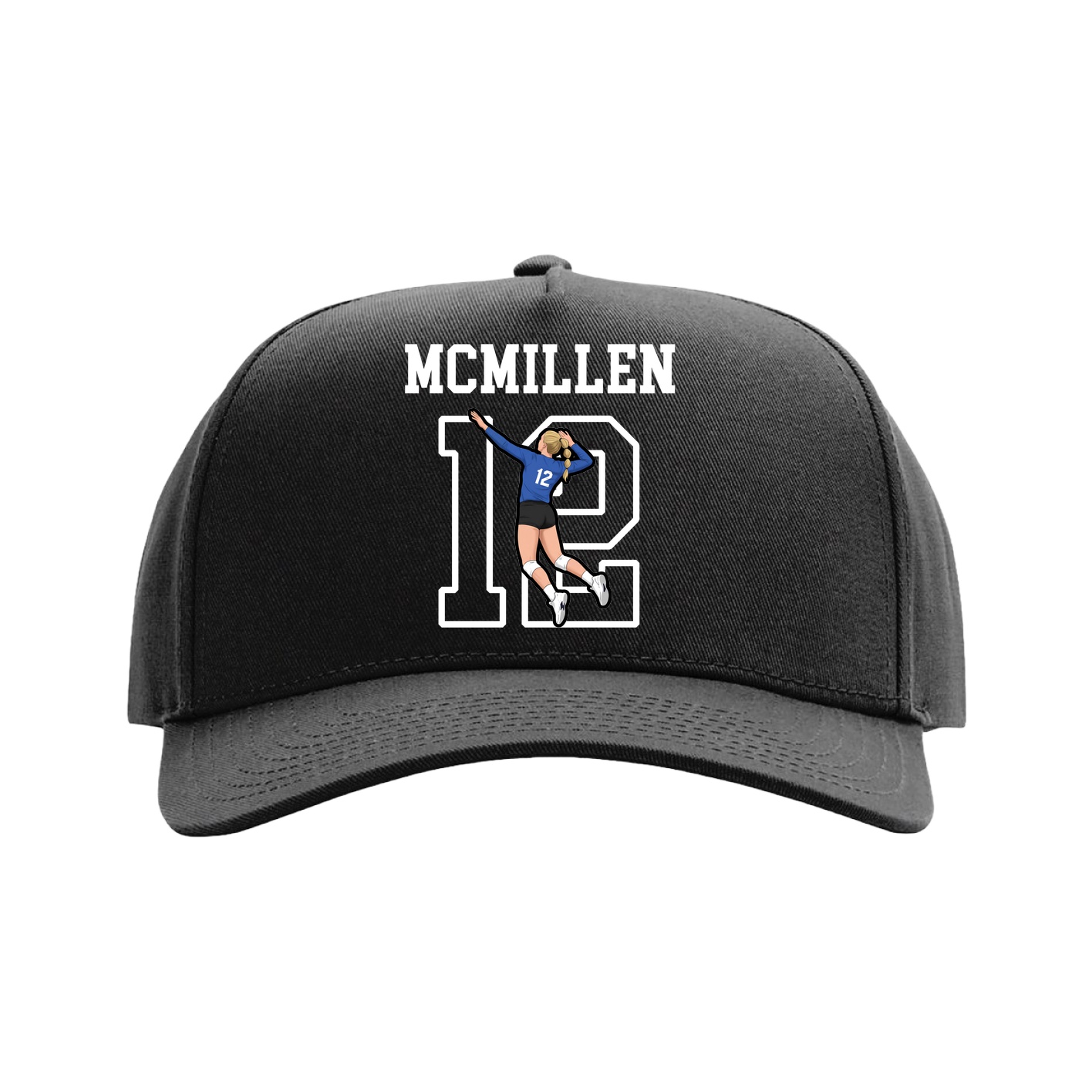 Full Fabric Five-Panel Champ Cap — Shirsey in Black
