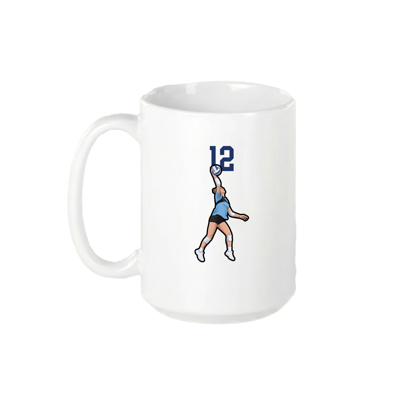 15oz Coffee Mug — Number Top in White