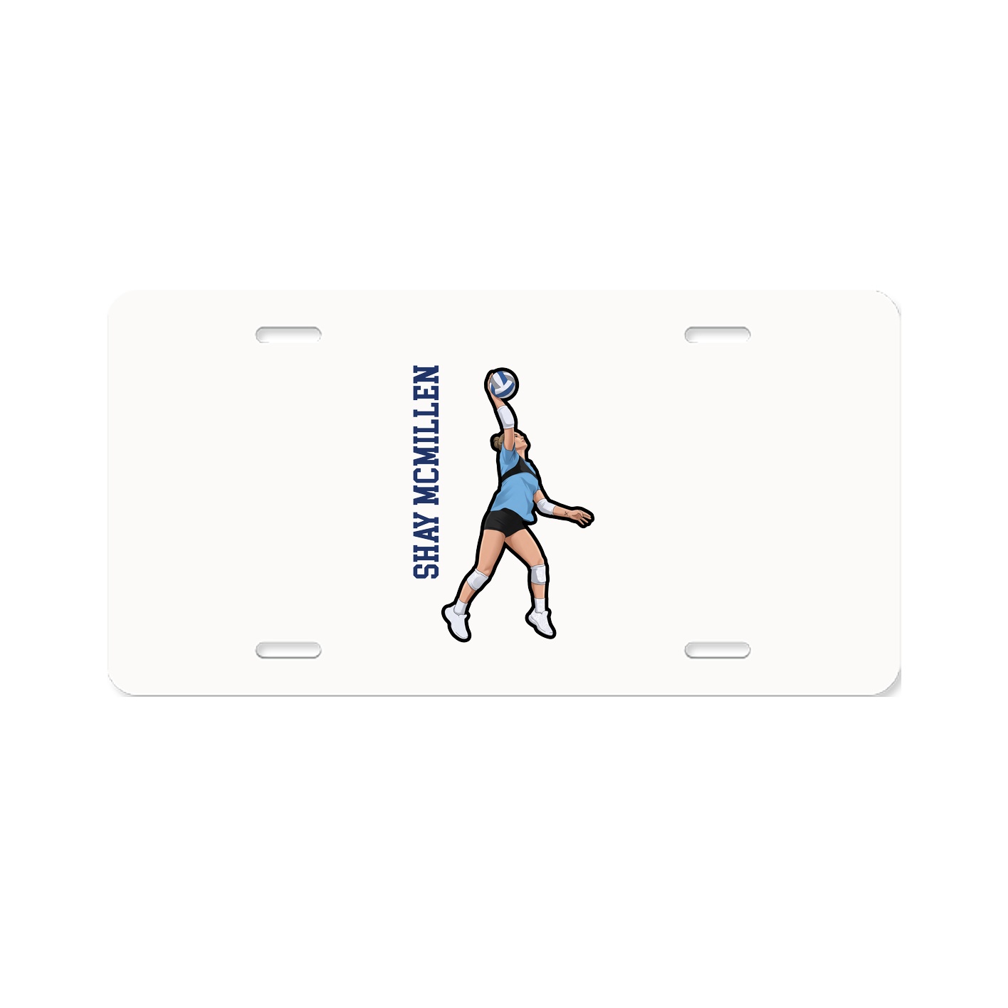 License Plate — Name Vertical in Classic