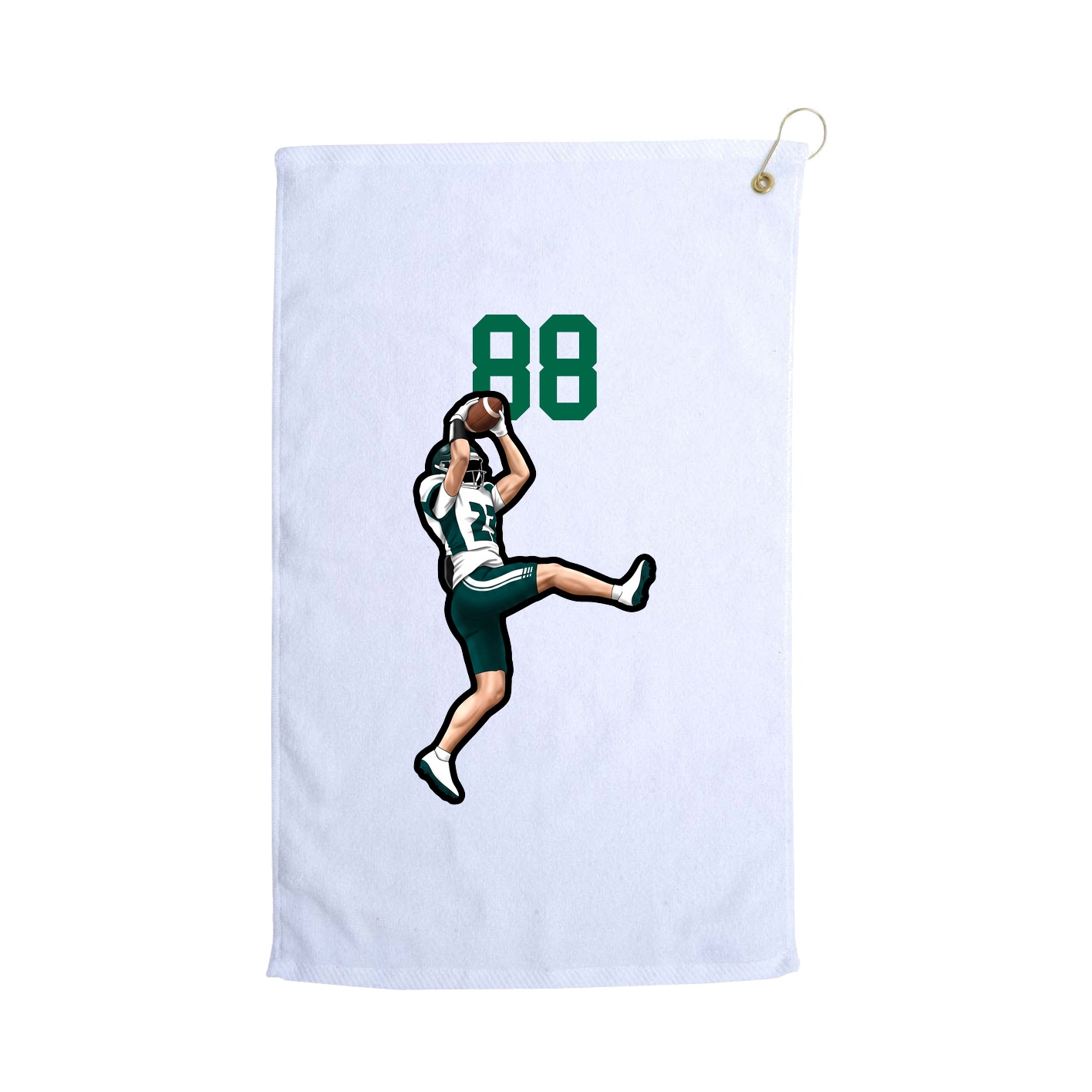 Golf Towel — Number Top in White