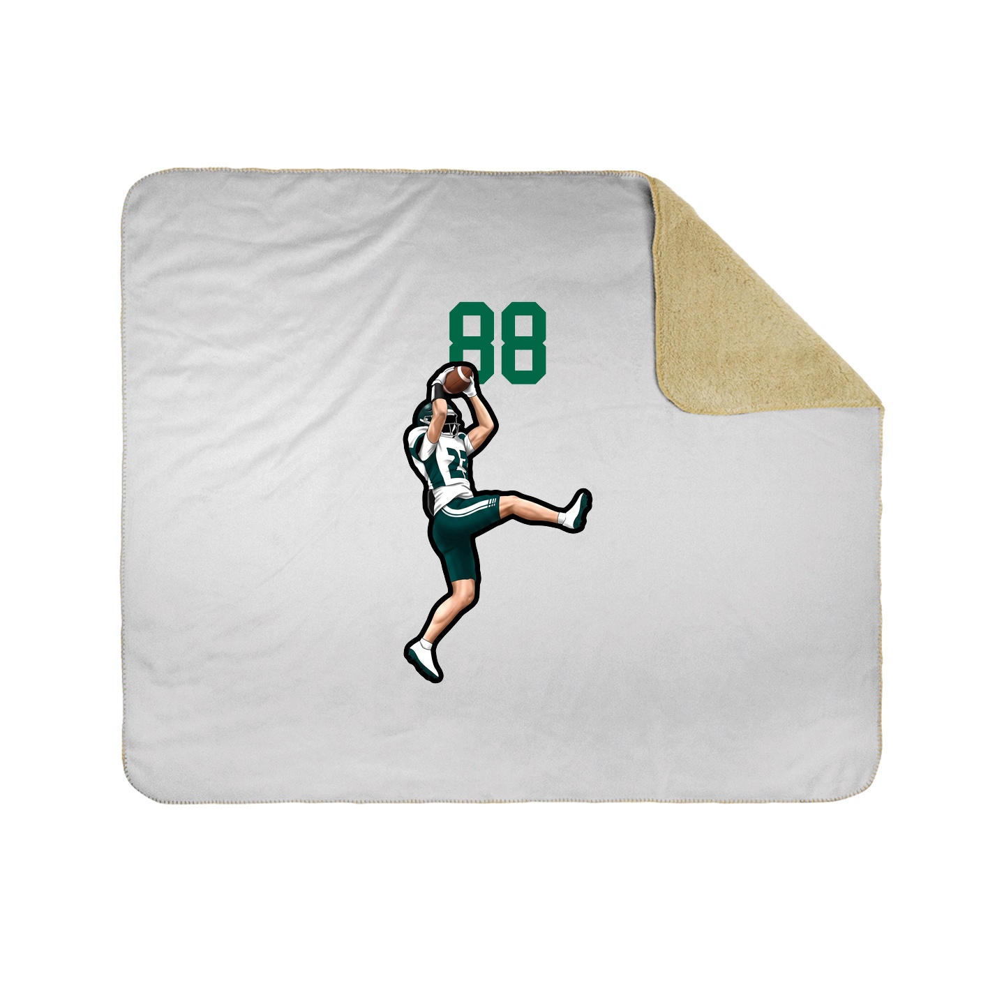 Throw Blanket — Number Top in White