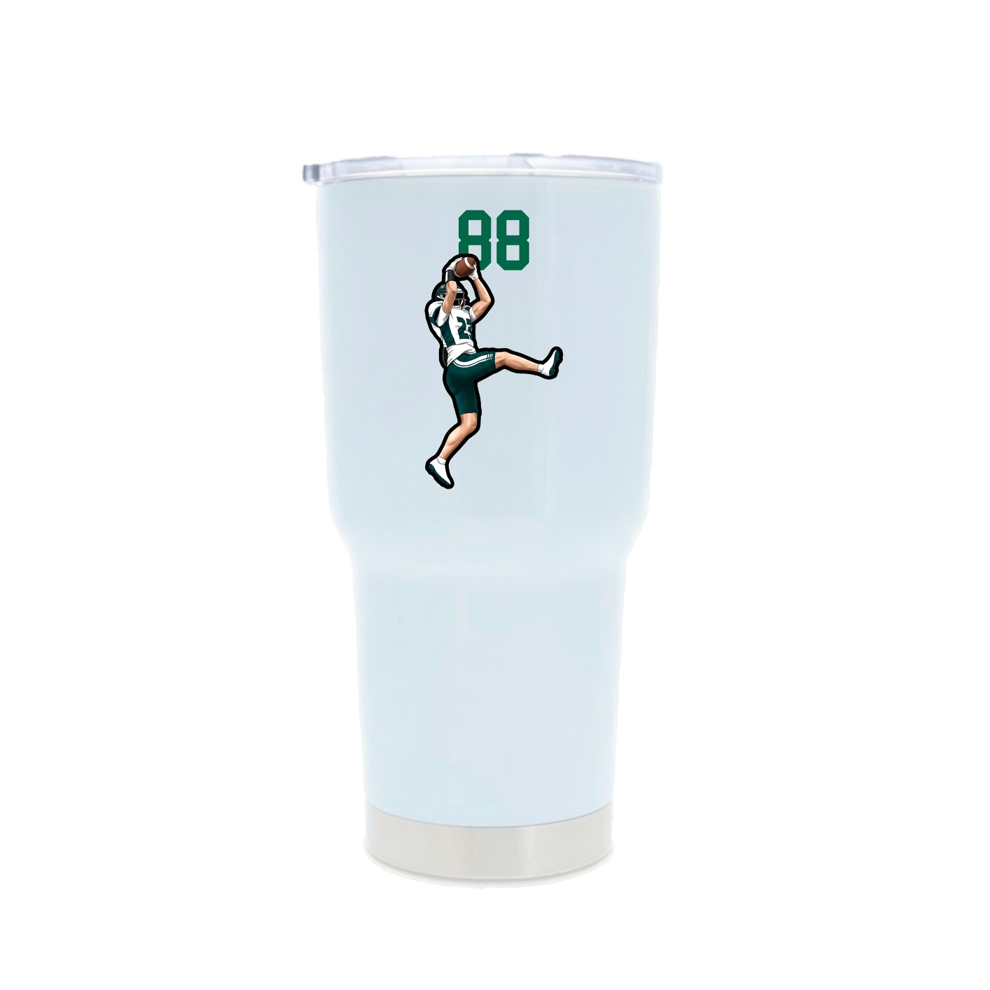 30oz Stainless Steel Tumbler — Number Top in White