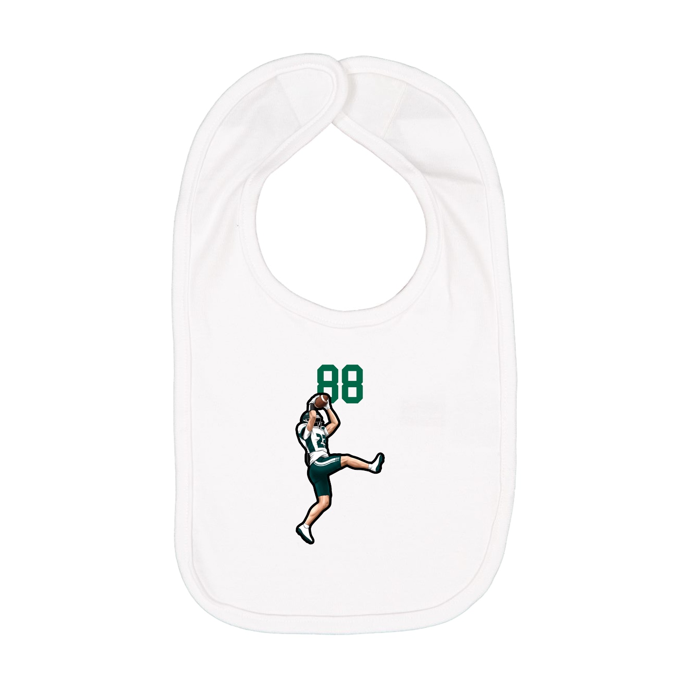 Infant Bib — Number Top in White