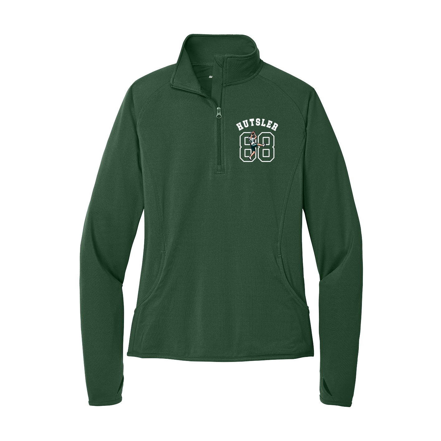 Women's Q-Zip Pullover — Shirsey Arch in Green