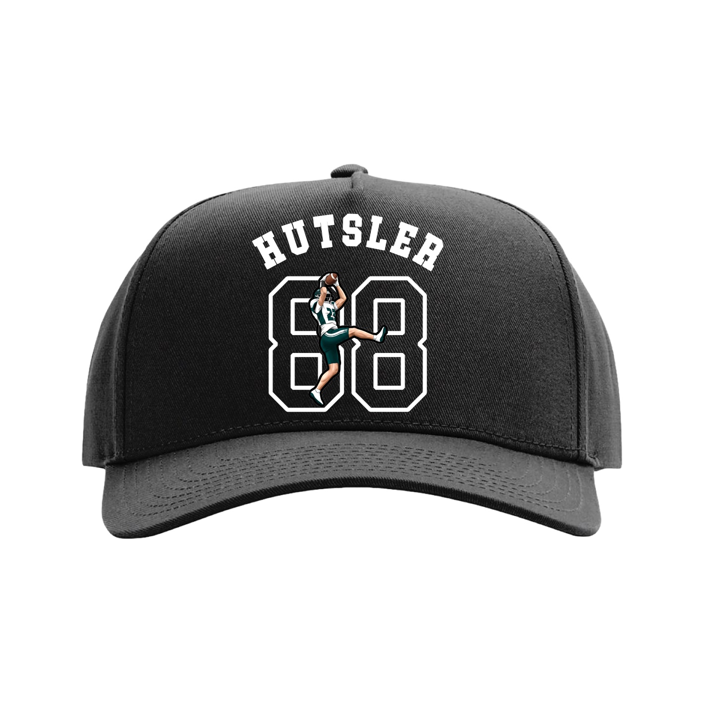 Full Fabric Five-Panel Champ Cap — Shirsey Arch in Black
