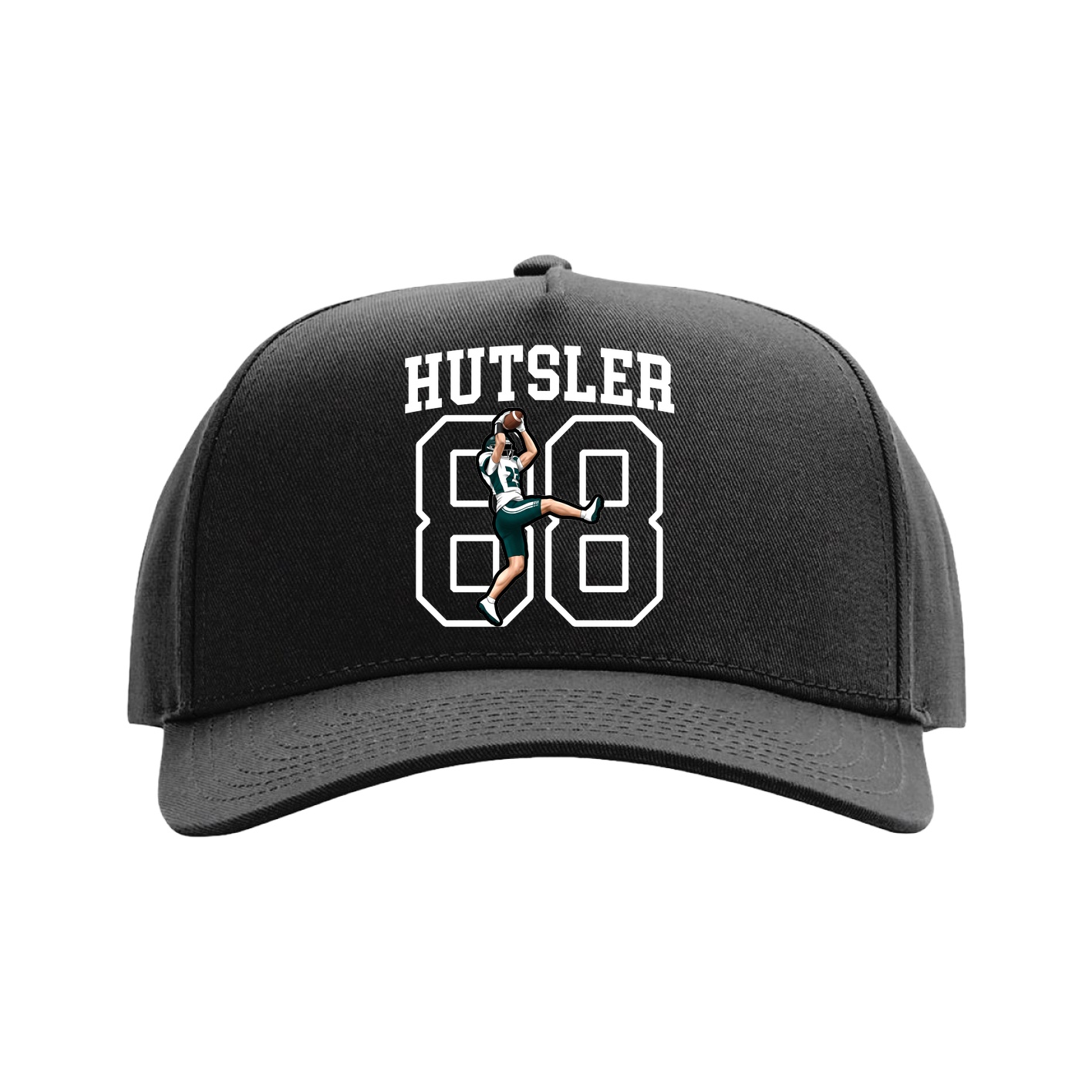 Full Fabric Five-Panel Champ Cap — Shirsey in Black