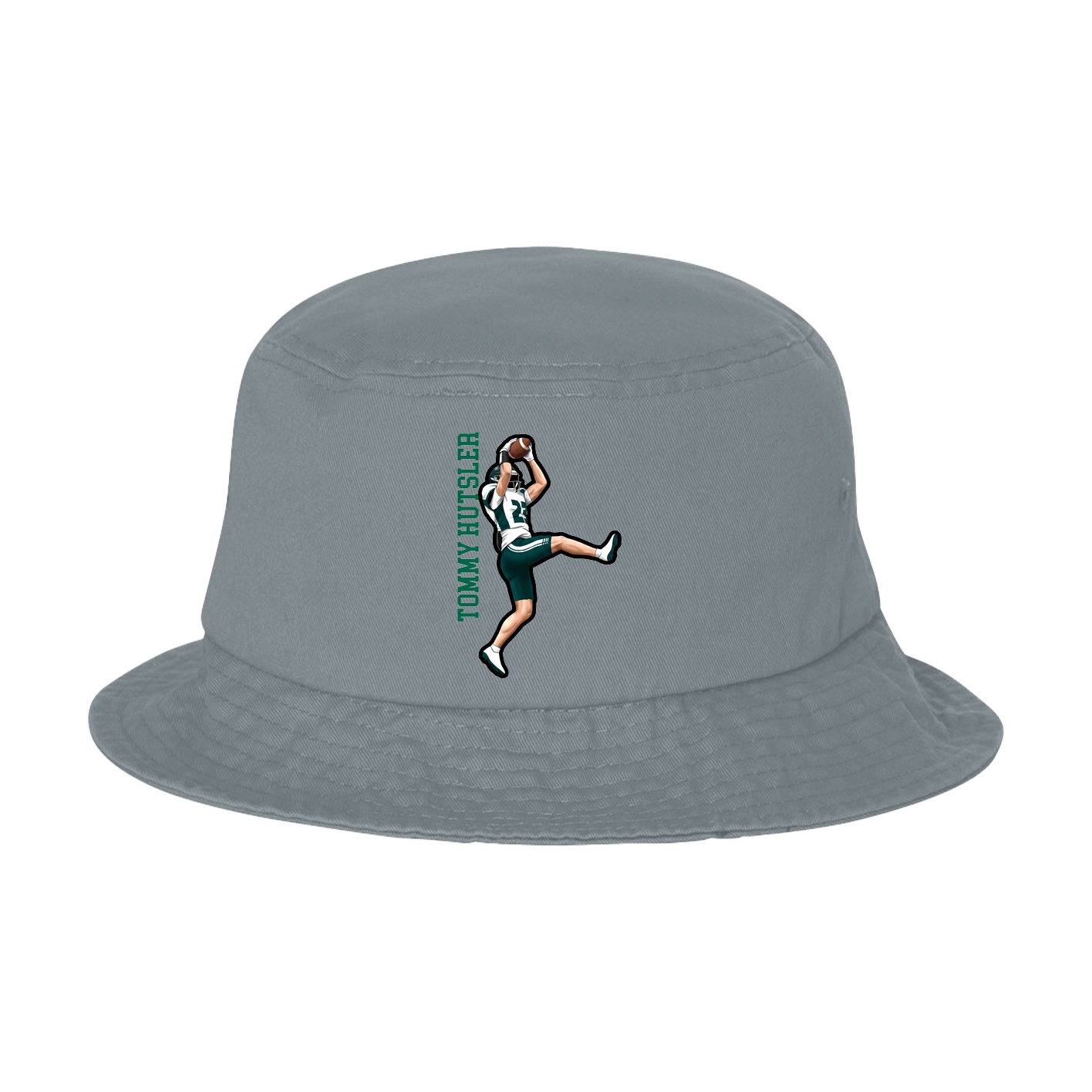 Bucket Cap — Name Vertical in Grey
