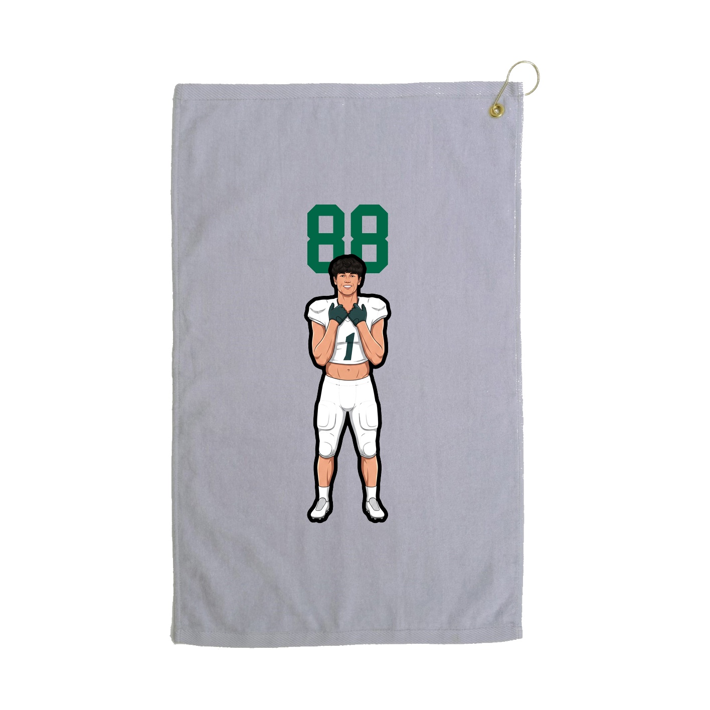Golf Towel — Number Top in Grey