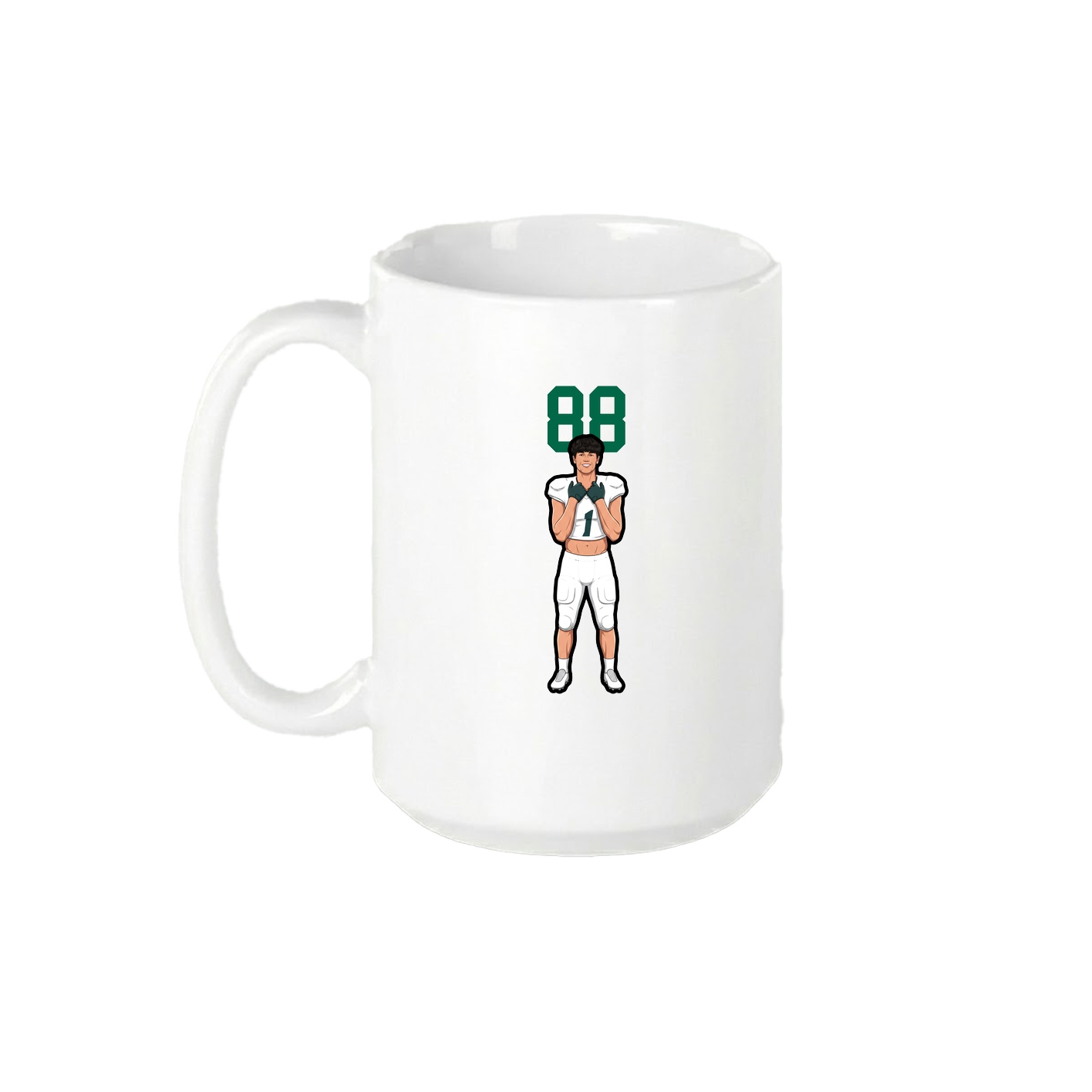 15oz Coffee Mug — Number Top in White