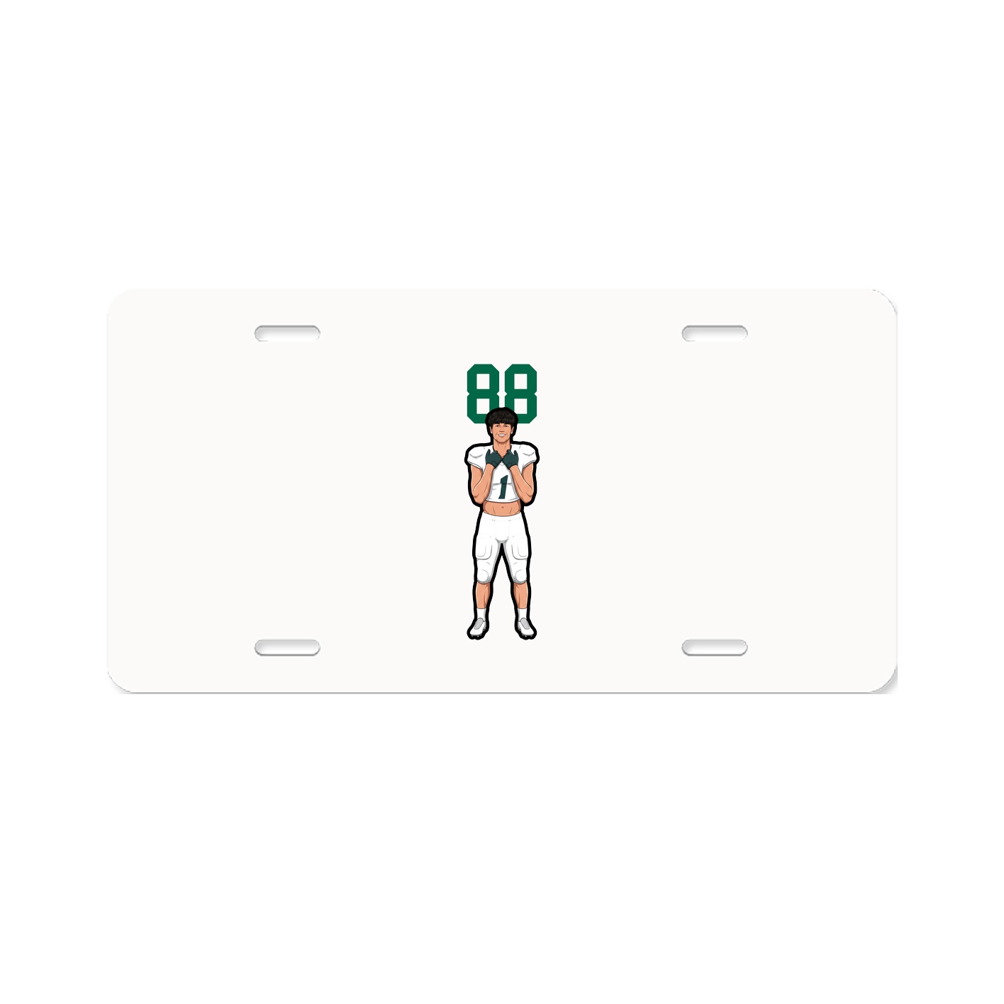License Plate — Number Top in Classic