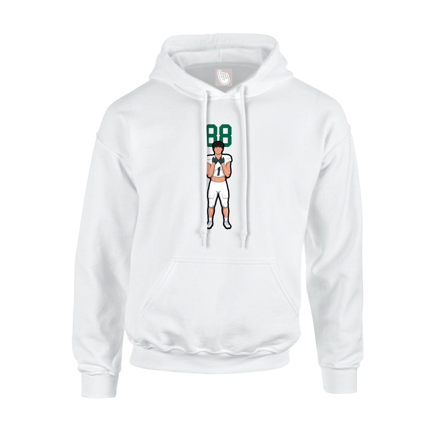 Hoodie — Number Top in White