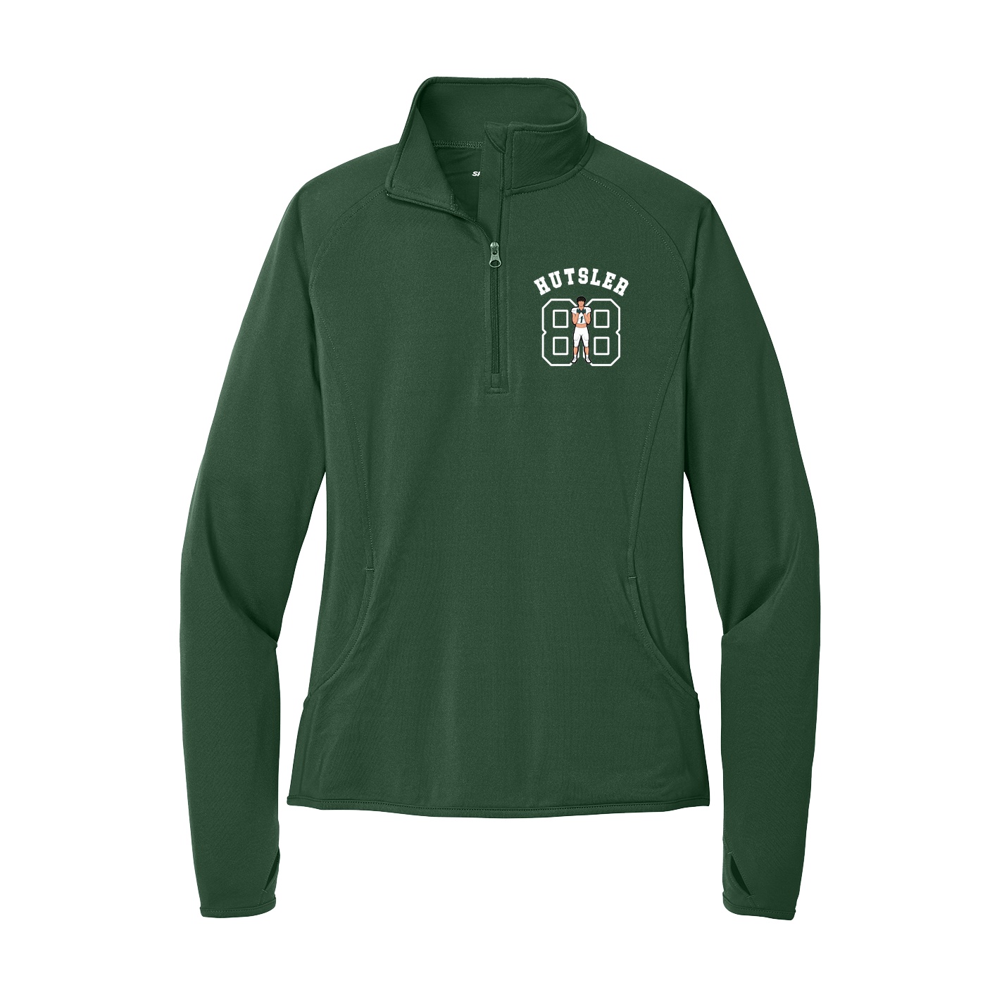 Women's Q-Zip Pullover — Shirsey Arch in Green