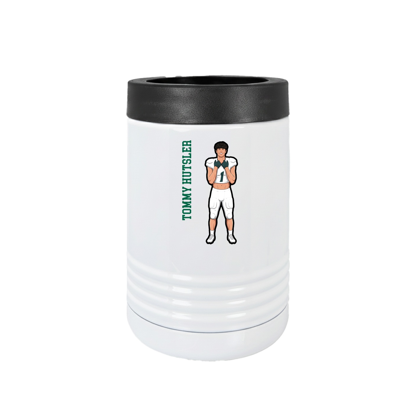 Beverage Holder — Name Vertical in White