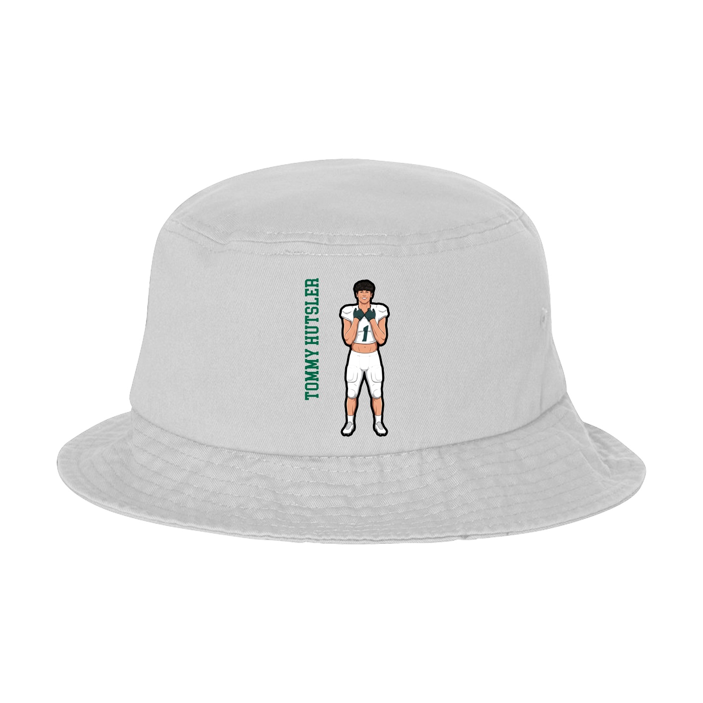 Bucket Cap — Name Vertical in White