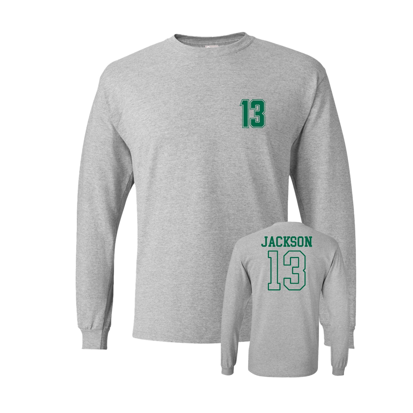 Long Sleeve Tee — Chest Back in Grey