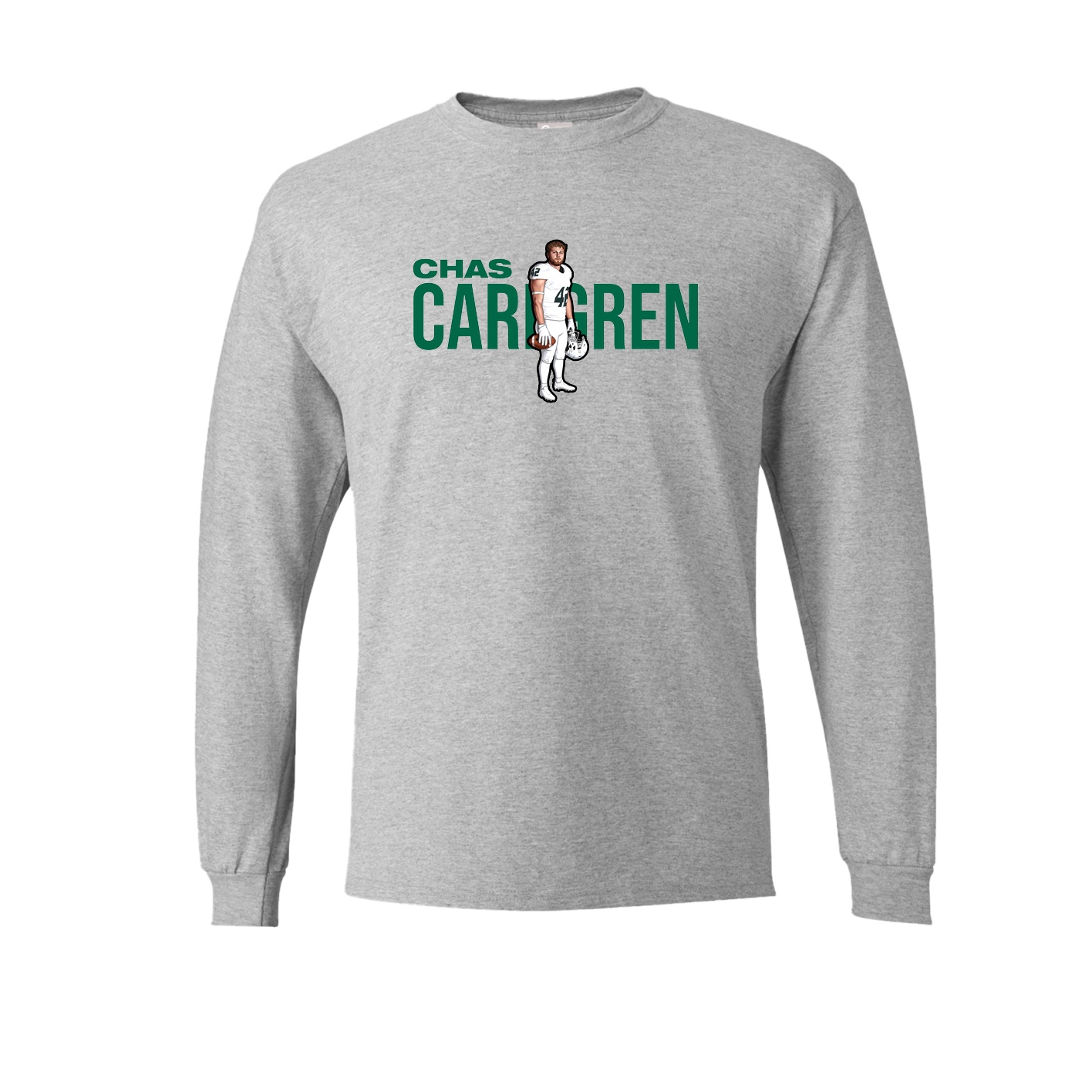 Long Sleeve Tee — Player Name in Grey