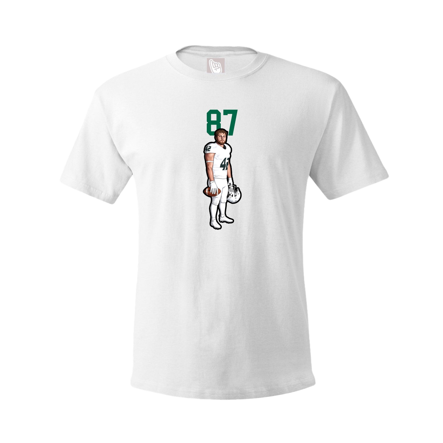 Youth Tee — Number Top in White