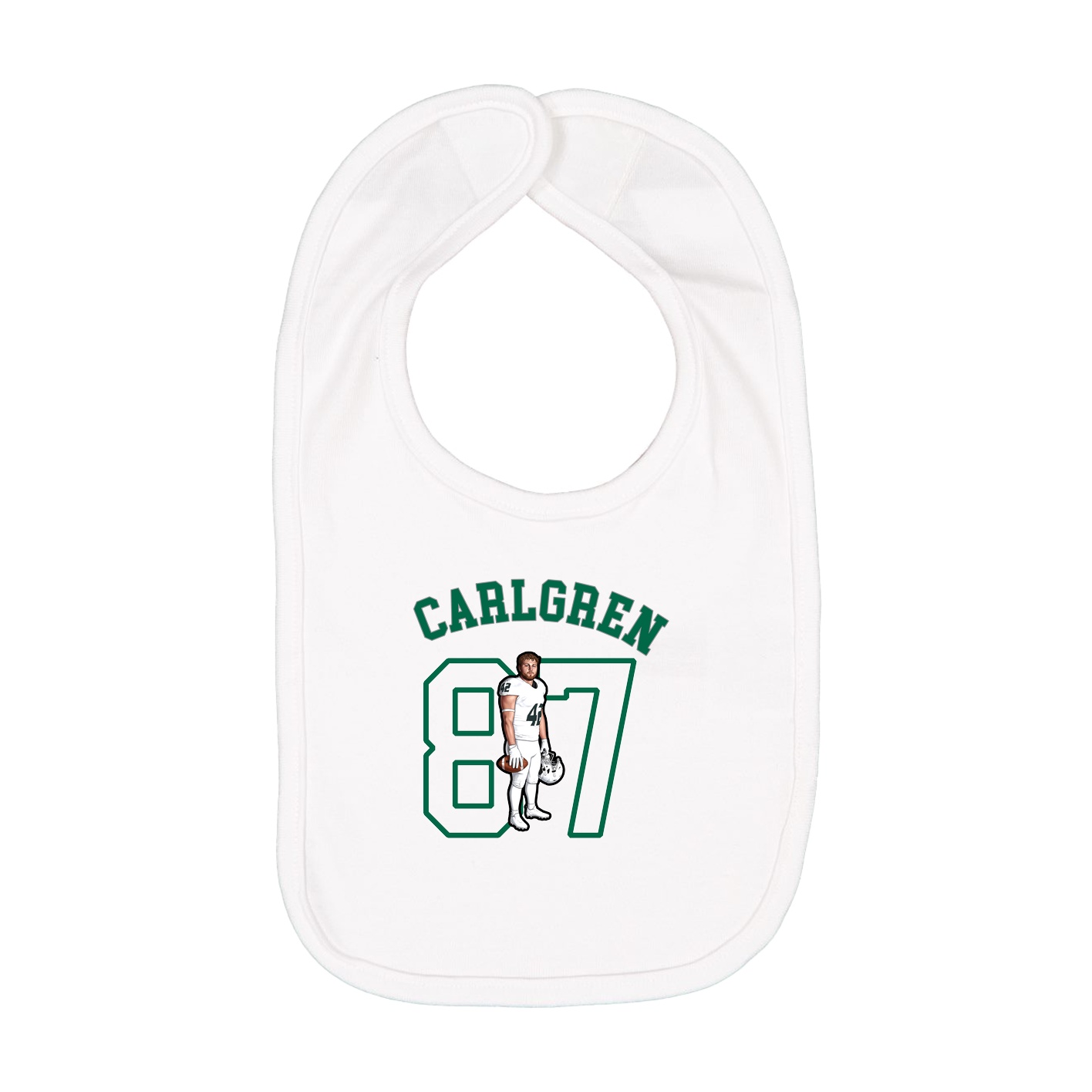 Infant Bib — Shirsey Arch in White
