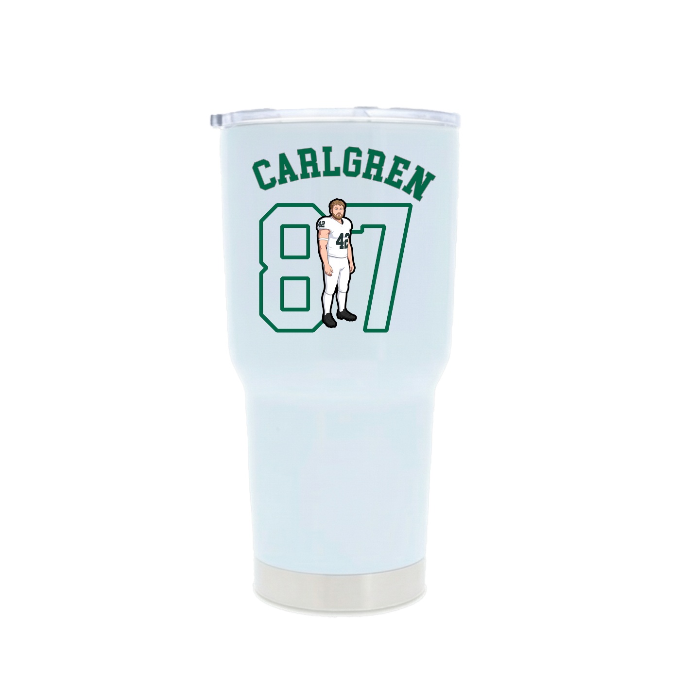 30oz Stainless Steel Tumbler — Shirsey Arch in White