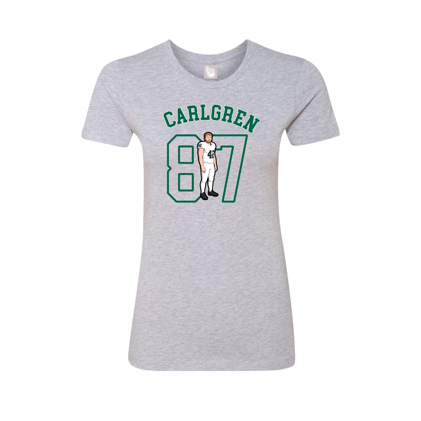 Fitted Women's Tee — Shirsey Arch in Grey