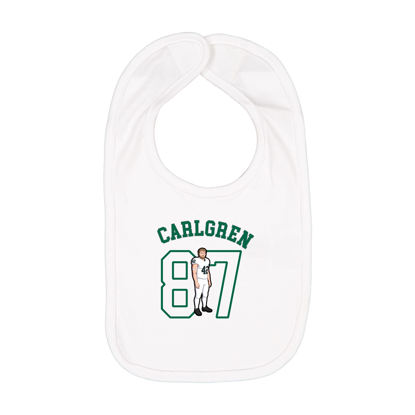 Infant Bib — Shirsey Arch in White