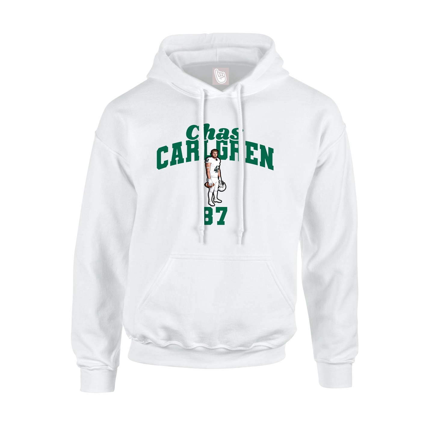 Hoodie — Signature Arch in White