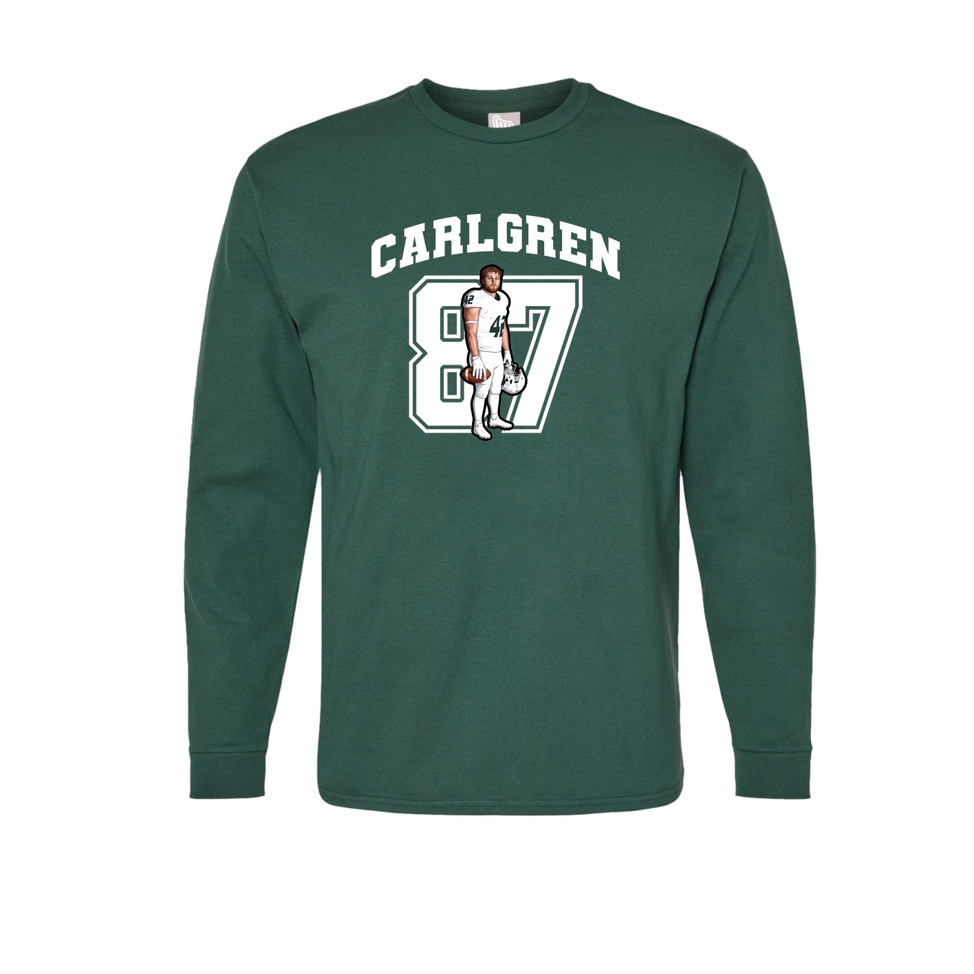 Long Sleeve Tee — Number in Green