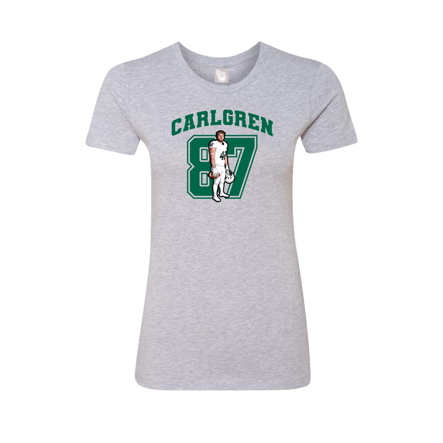 Fitted Women's Tee — Number in Grey