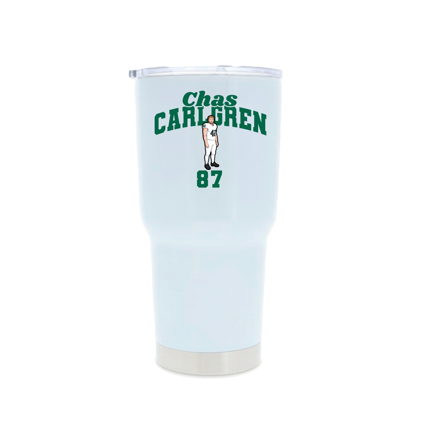 30oz Stainless Steel Tumbler — Signature Arch in White