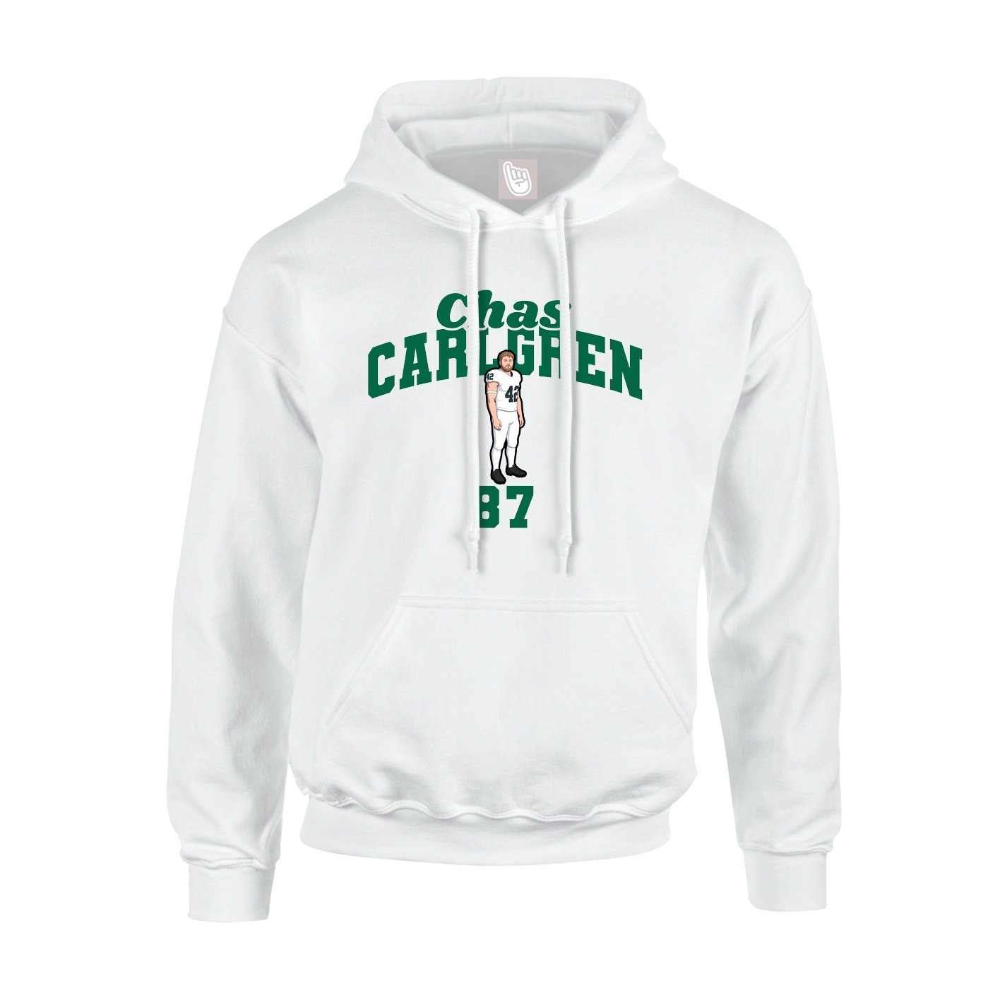 Youth Hoodie — Signature Arch in White
