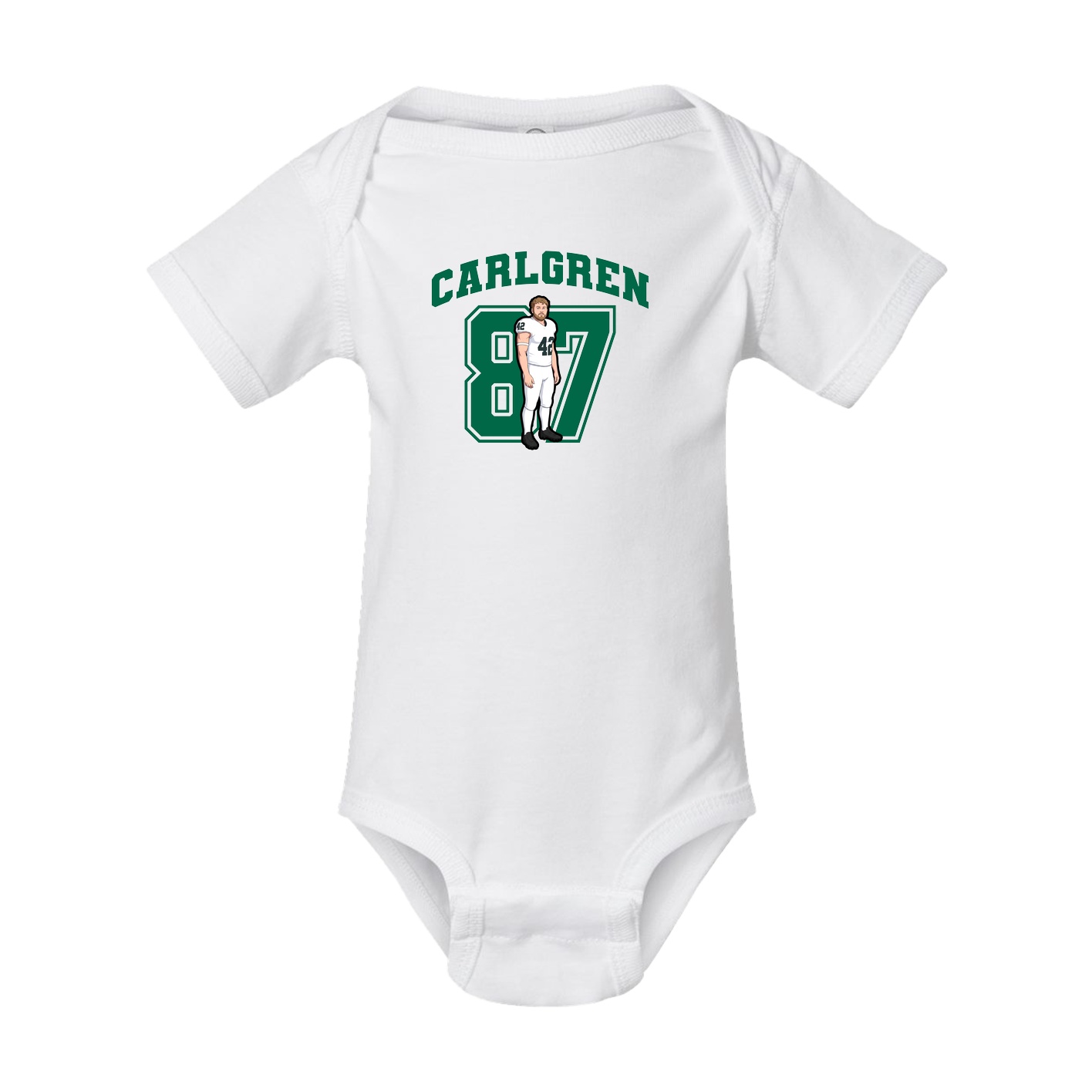 Baby Onesie — Number in White