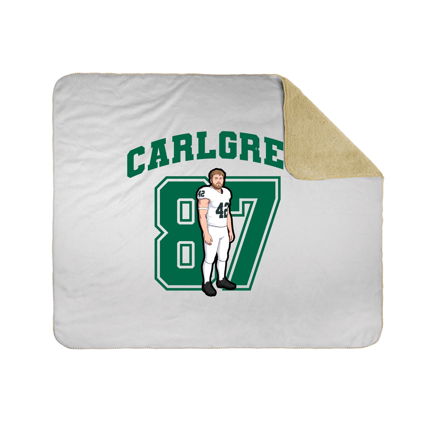 Throw Blanket — Number in White
