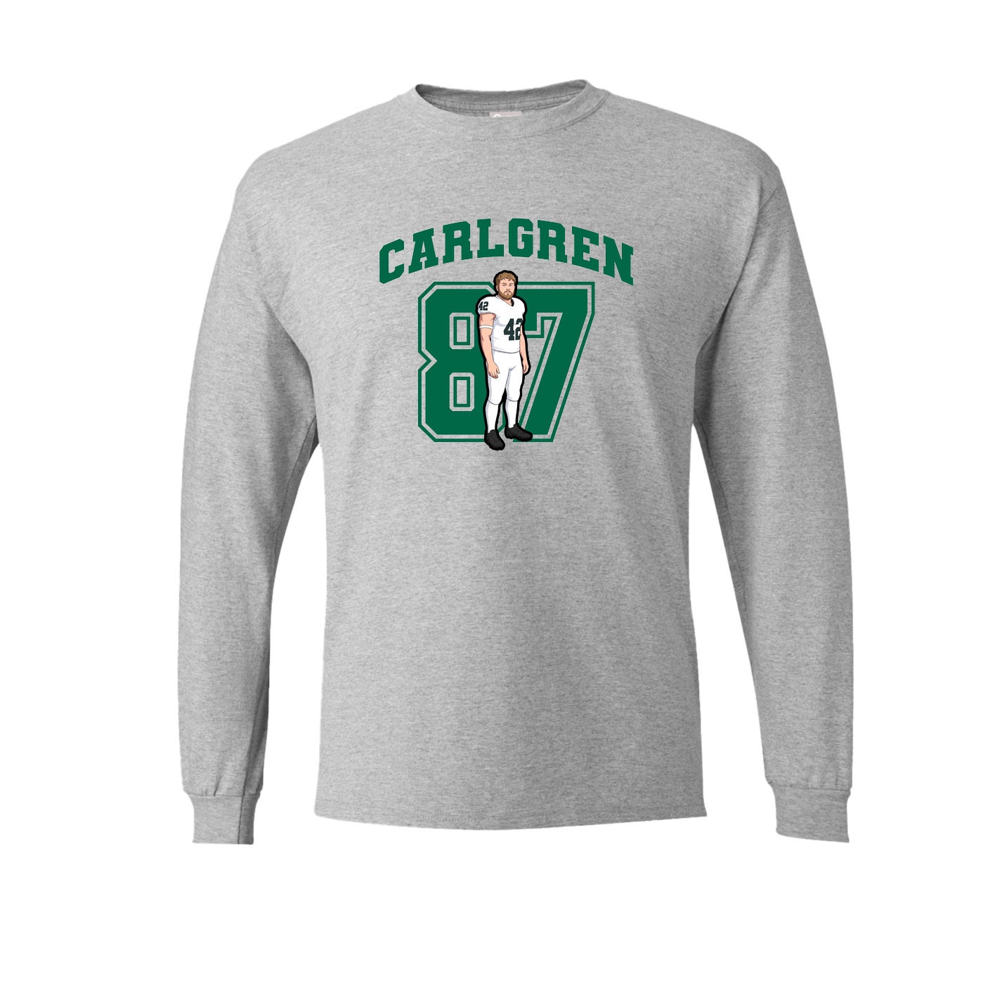 Long Sleeve Tee — Number in Grey