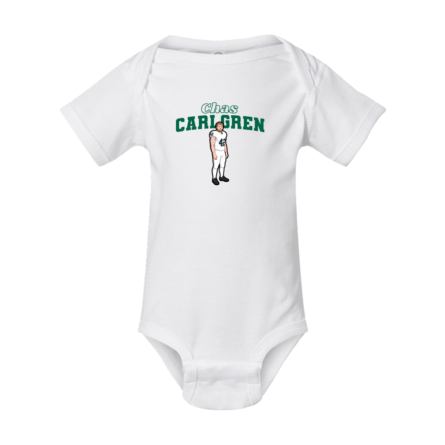 Baby Onesie — Name Arch in White