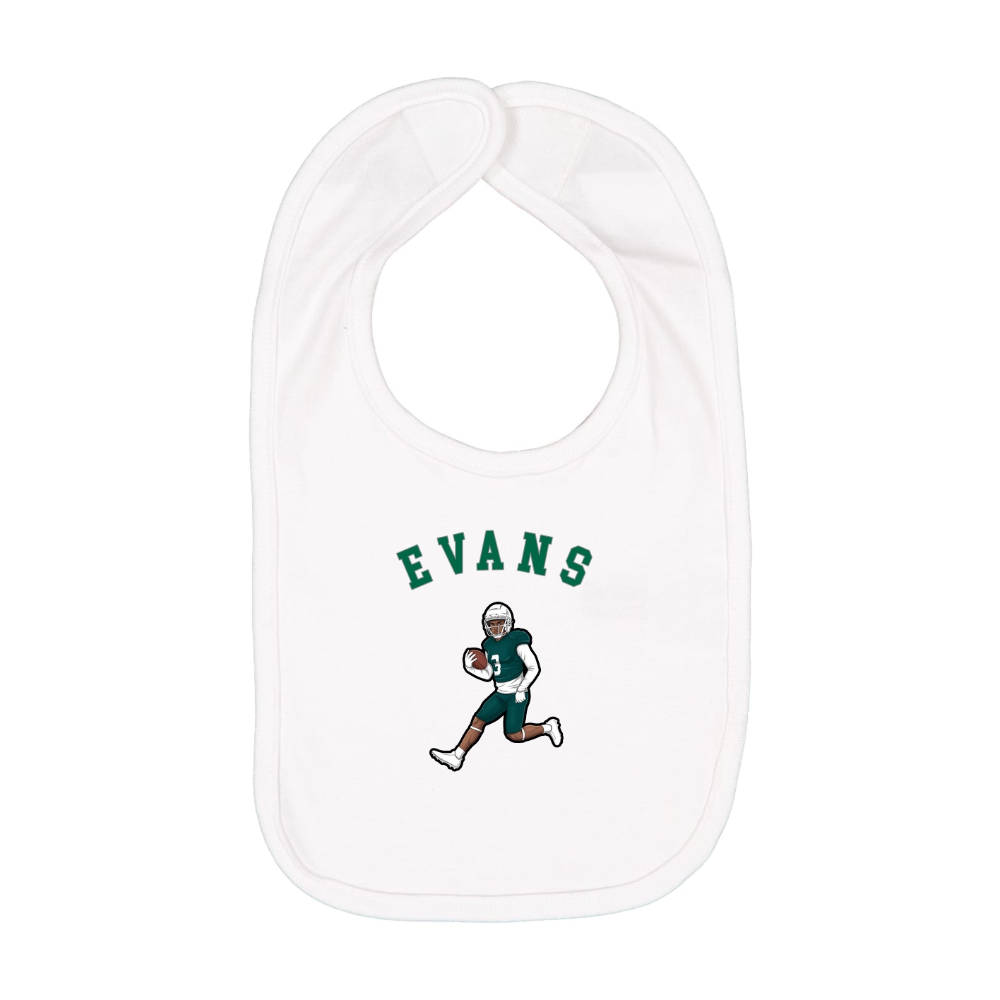 Infant Bib — Shirsey Arch in White